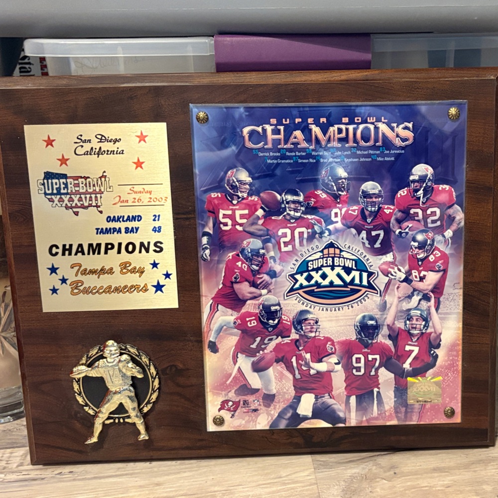 Super Bowl XXXVII Champions Plaque